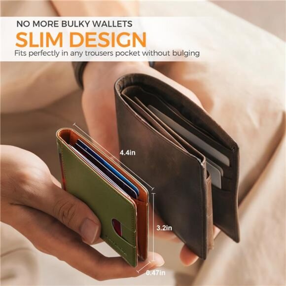 New Slim Novelty Wallets for Men RFID Blocking 11 Card Holder Minimalist - Picture 4 of 8